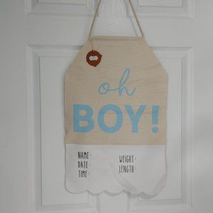 Mud Pie Canvas Oh Boy Banner Baby Boy Announcement